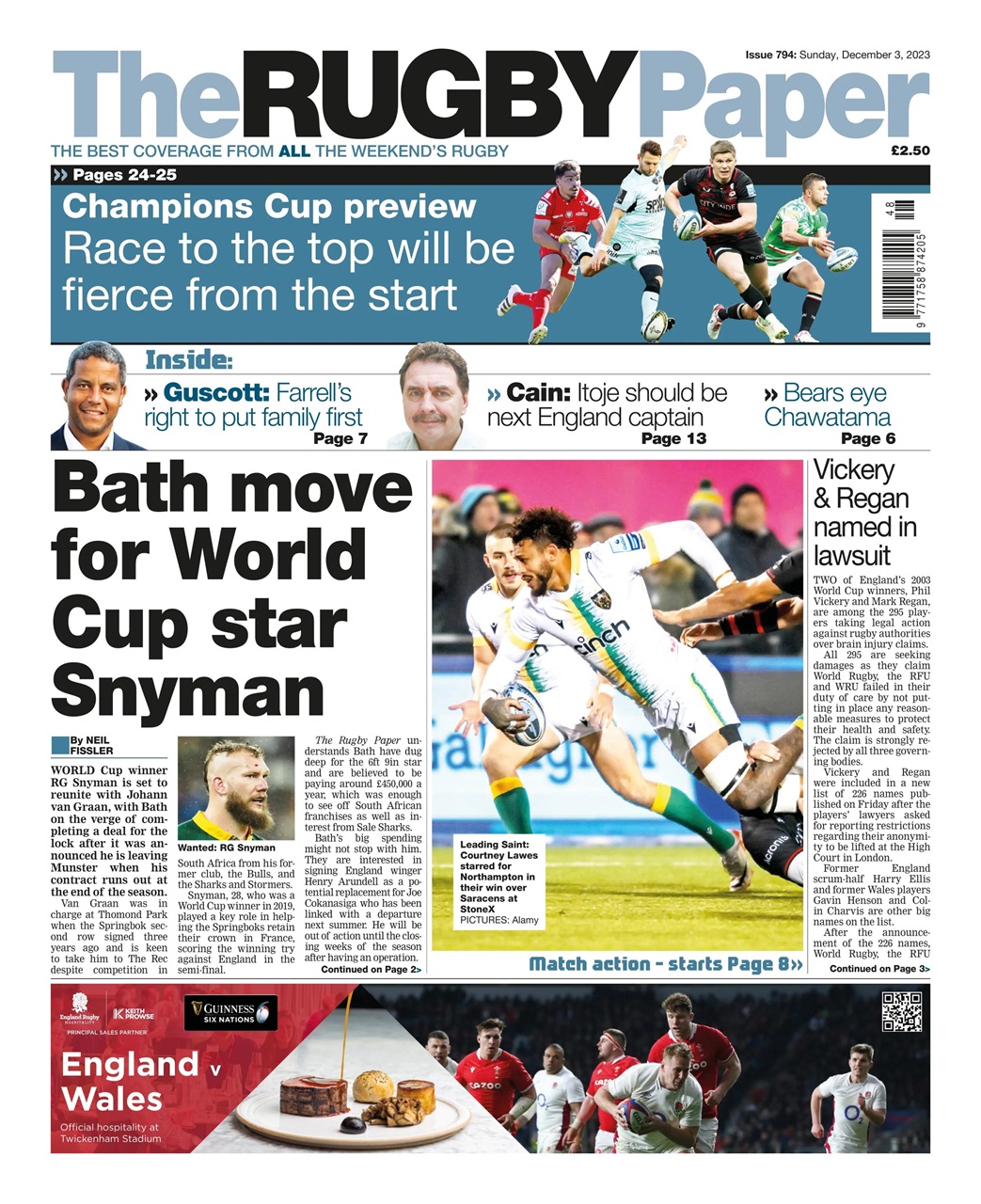 The Rugby Paper Preview Pages
