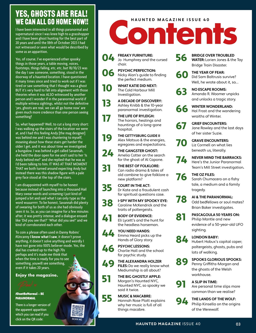 Haunted Magazine Preview Pages