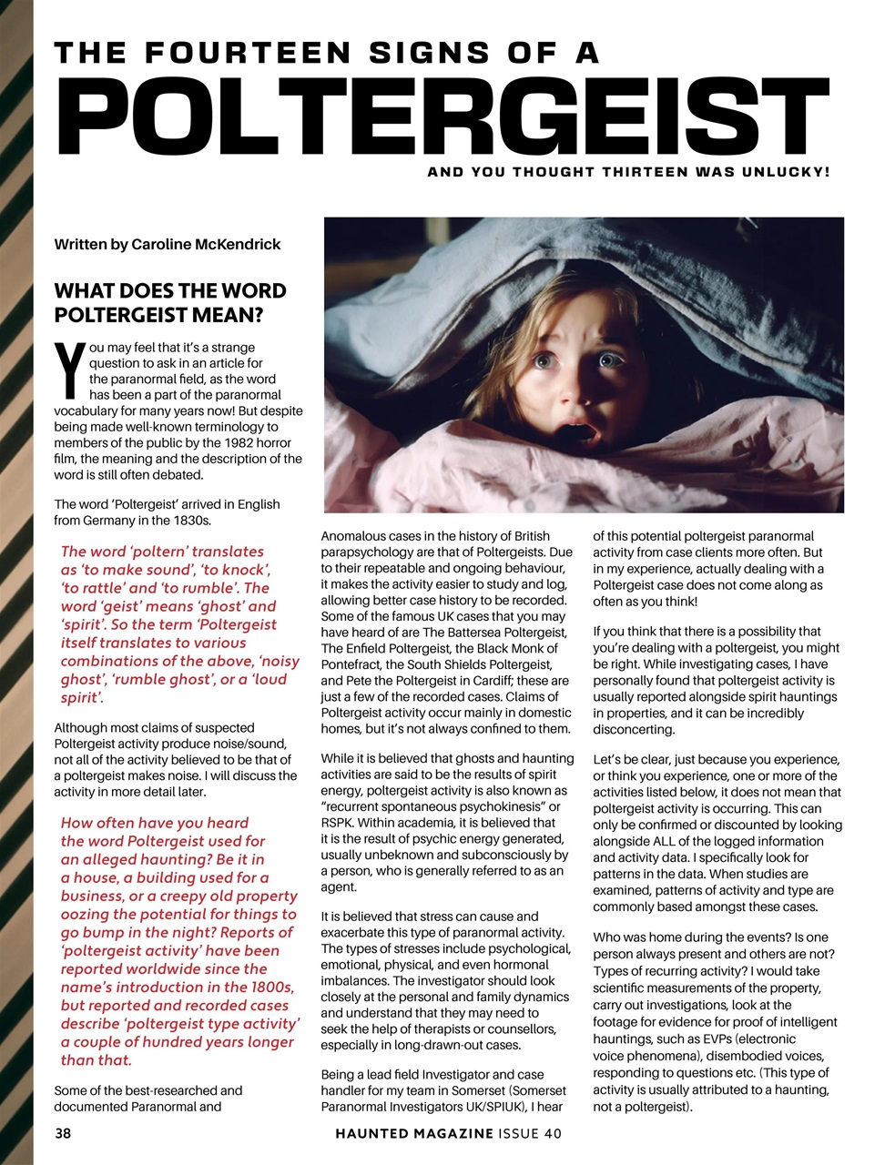 Haunted Magazine Preview Pages