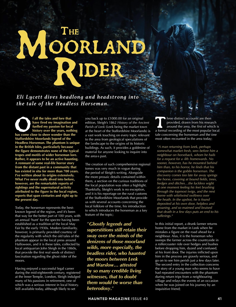 Haunted Magazine Preview Pages