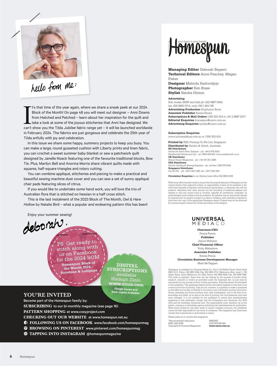 Homespun Preview Pages