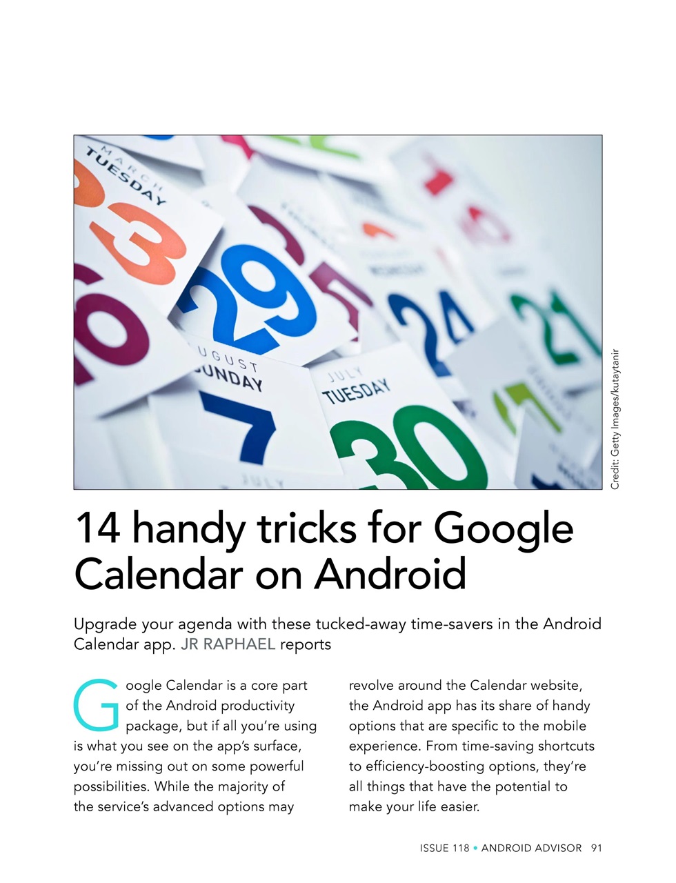 Android Advisor Preview Pages