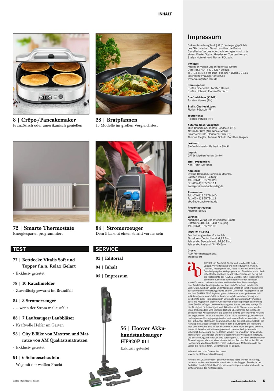 Haus & Garten Test Preview Pages