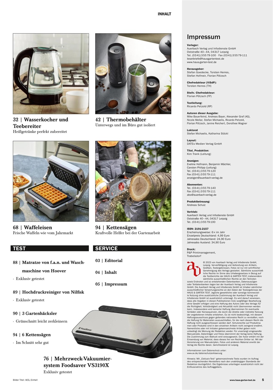 Haus & Garten Test Preview Pages