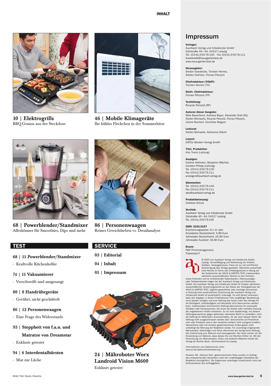 Haus & Garten Test Preview Pages