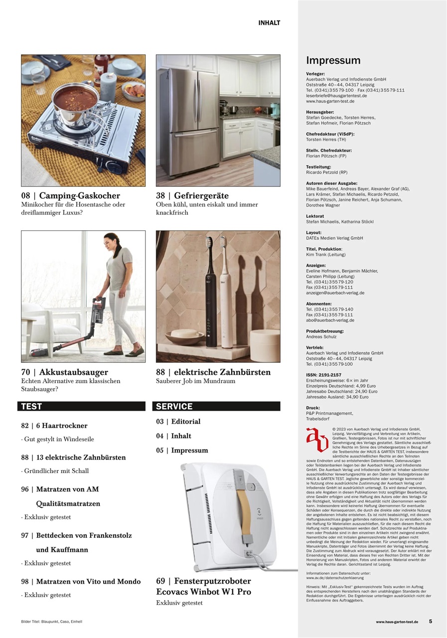 Haus & Garten Test Preview Pages