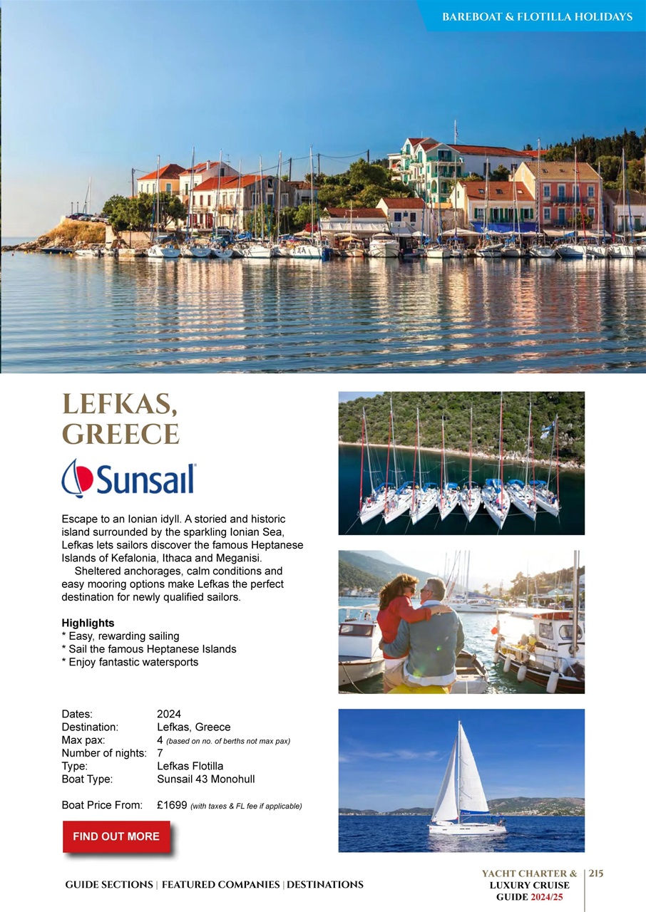 Yacht Charter & Cruise Preview Pages