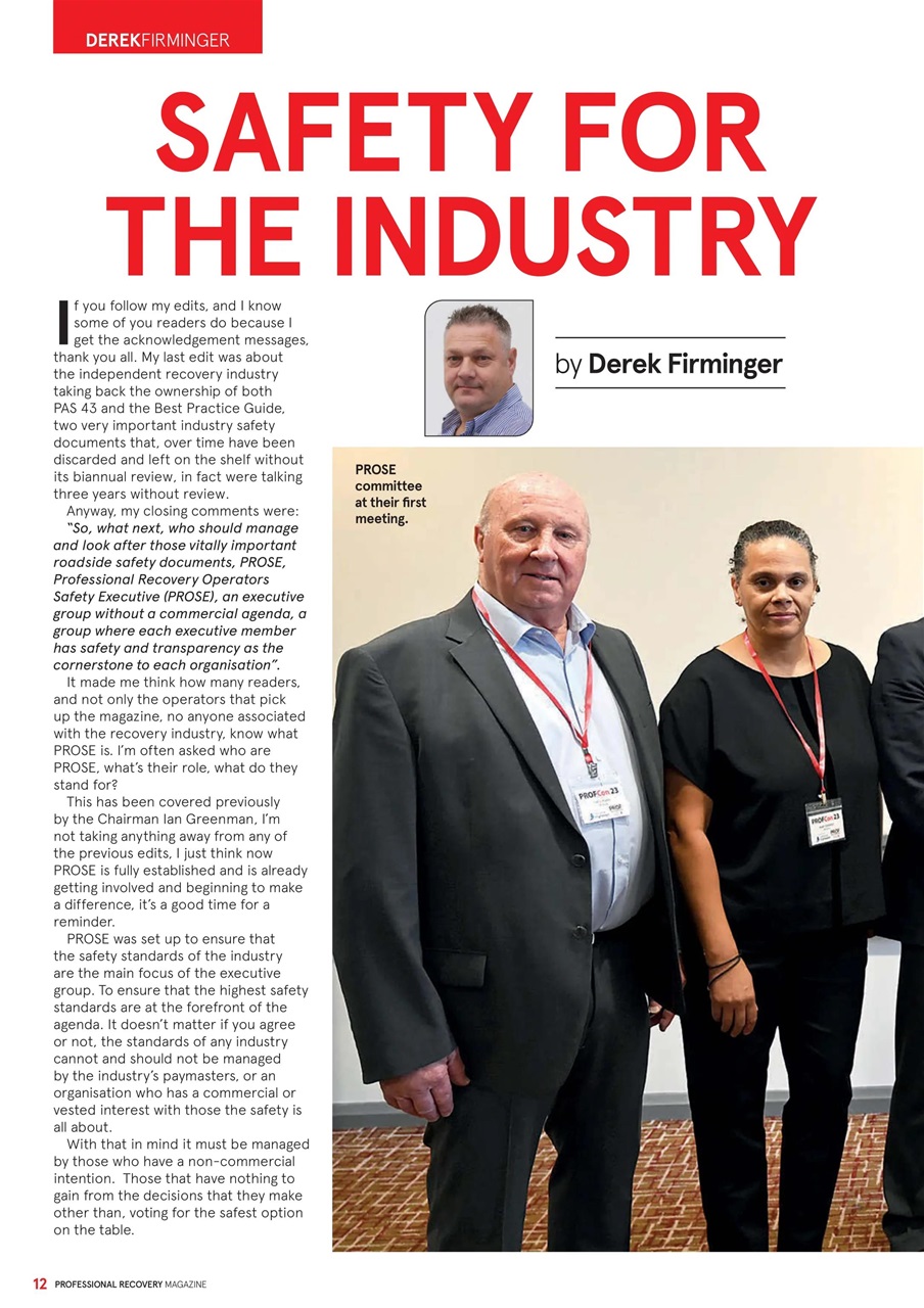 Professional Recovery Magazine Preview Pages