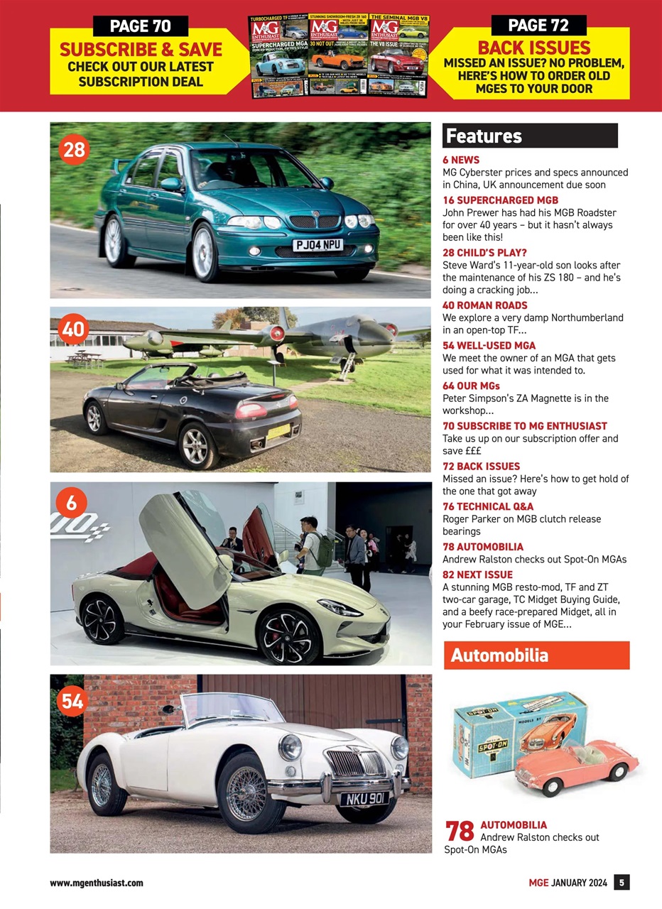 MG Enthusiast Preview Pages