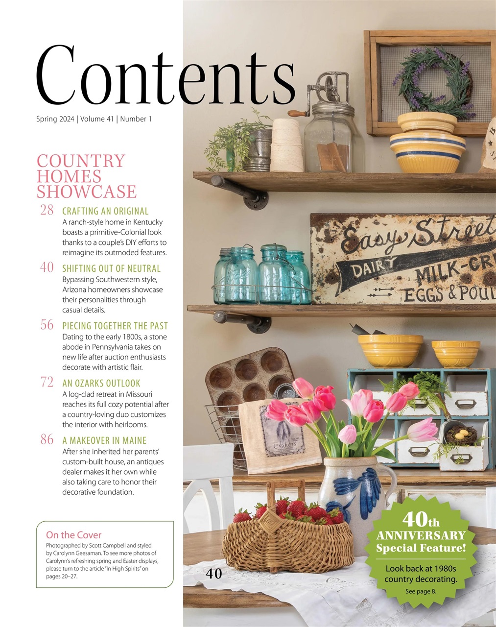 Country Sampler Magazine Spring 2024 Back Issue