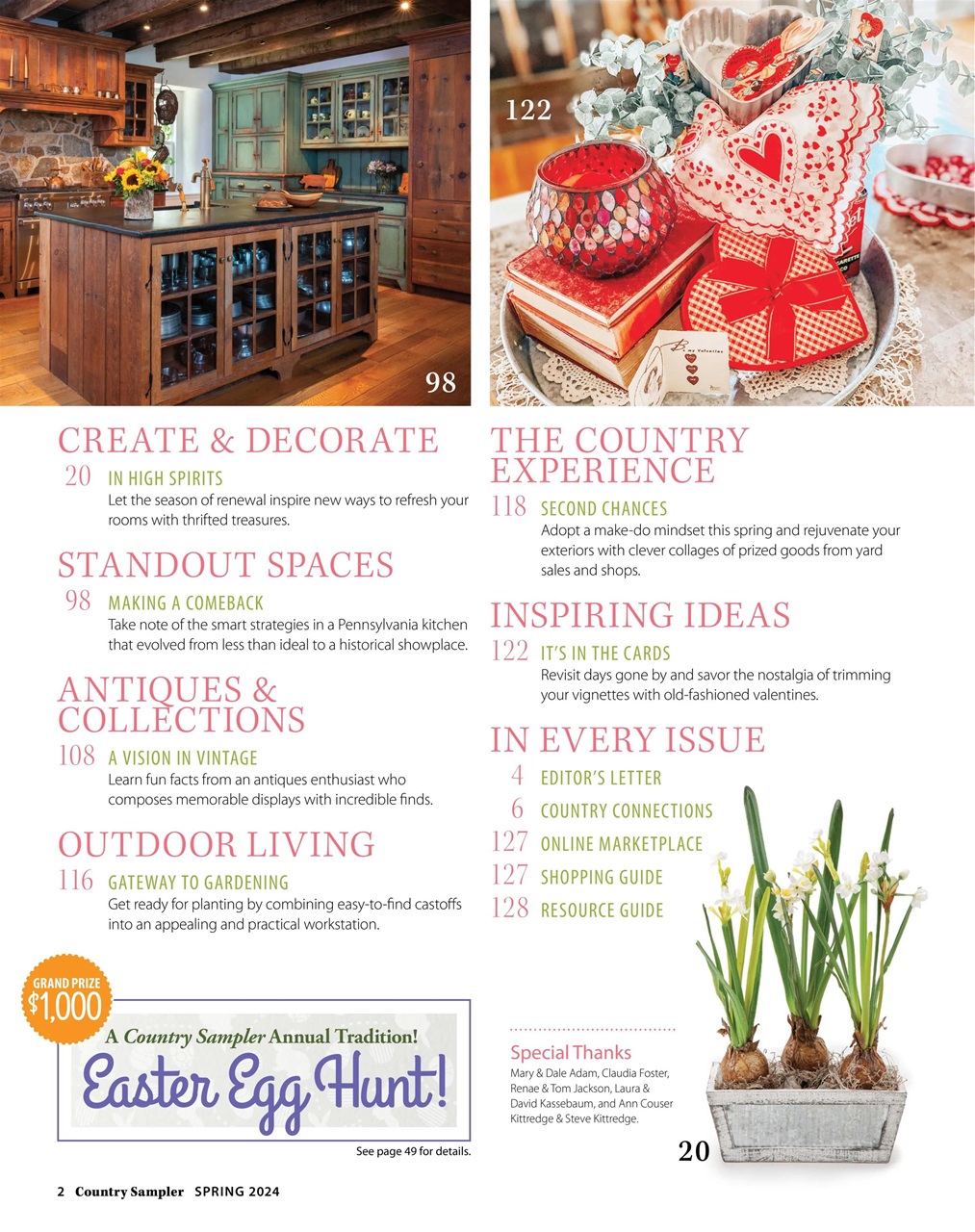 Country Sampler Magazine Spring 2024 Back Issue