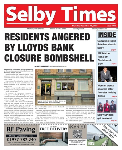 Selby Times issue December 7th 2023