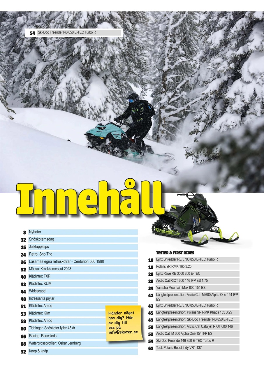 Tidningen Snöskoter Preview Pages