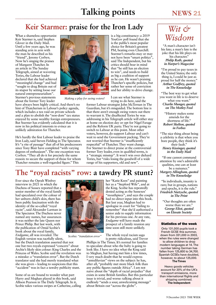 The Week Preview Pages