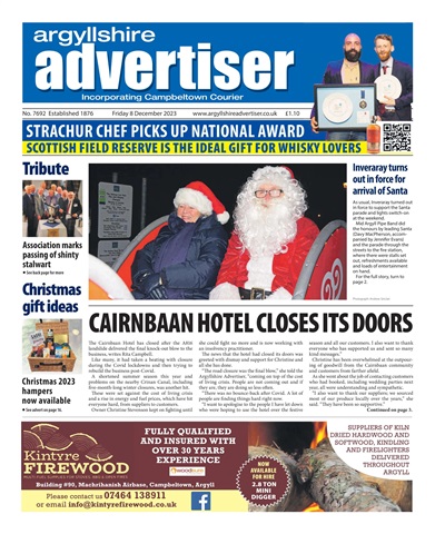 Argyllshire Advertiser issue 8/12/2023