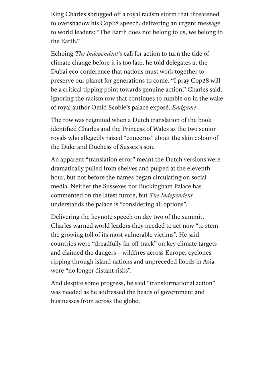 The Independent Daily Edition Newspaper Preview Pages