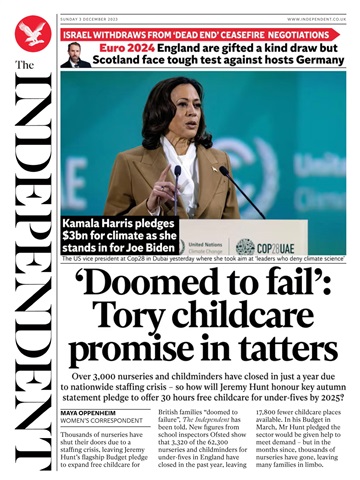 The Independent Daily Edition Newspaper issue 03 December 2023