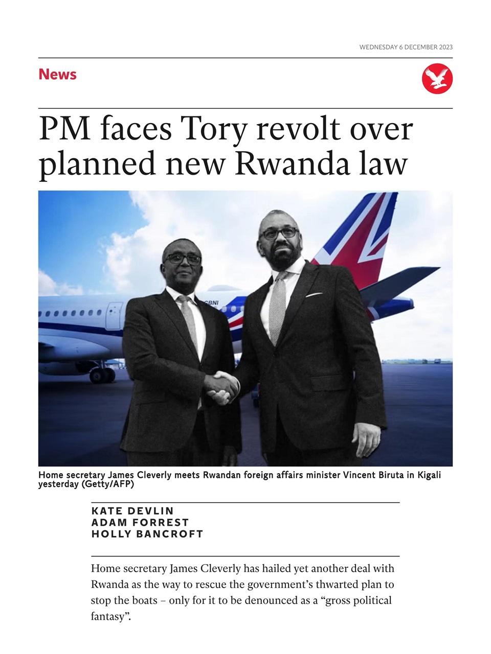 The Independent Daily Edition Newspaper Preview Pages