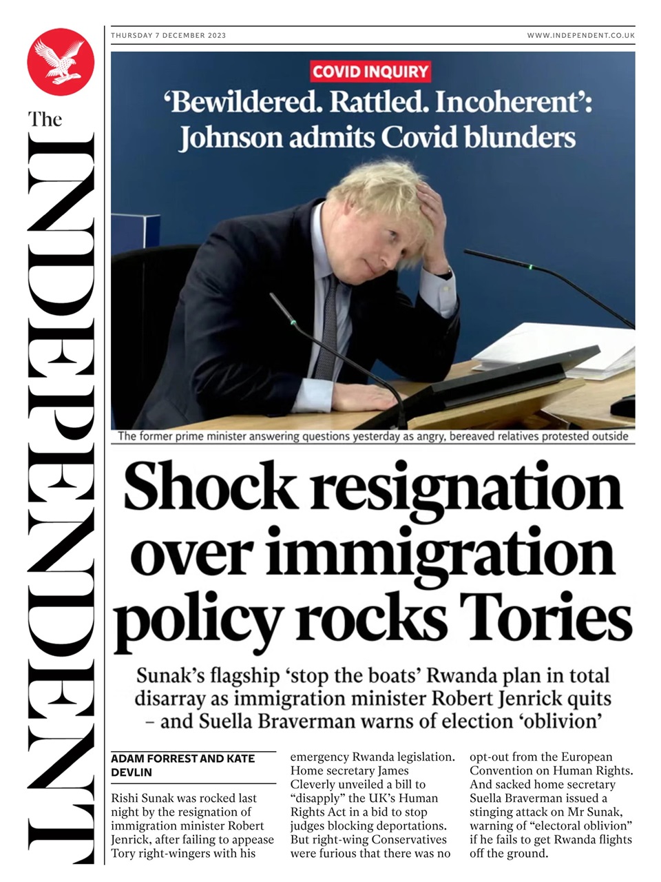 The Independent Daily Edition Newspaper Preview Pages