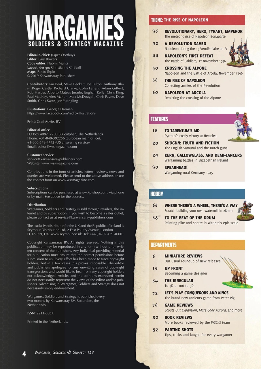 Wargames, Soldiers & Strategy Preview Pages