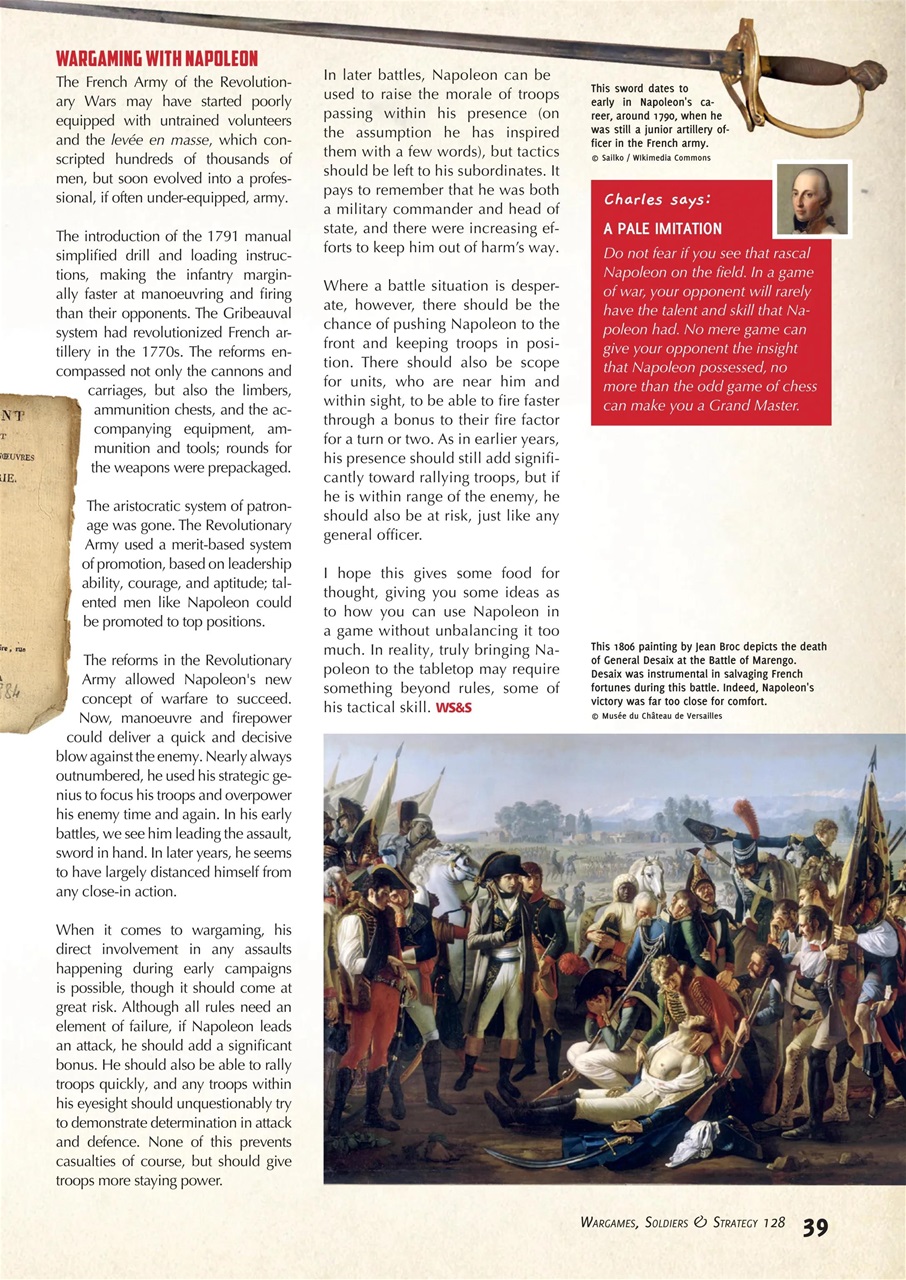Wargames, Soldiers & Strategy Preview Pages