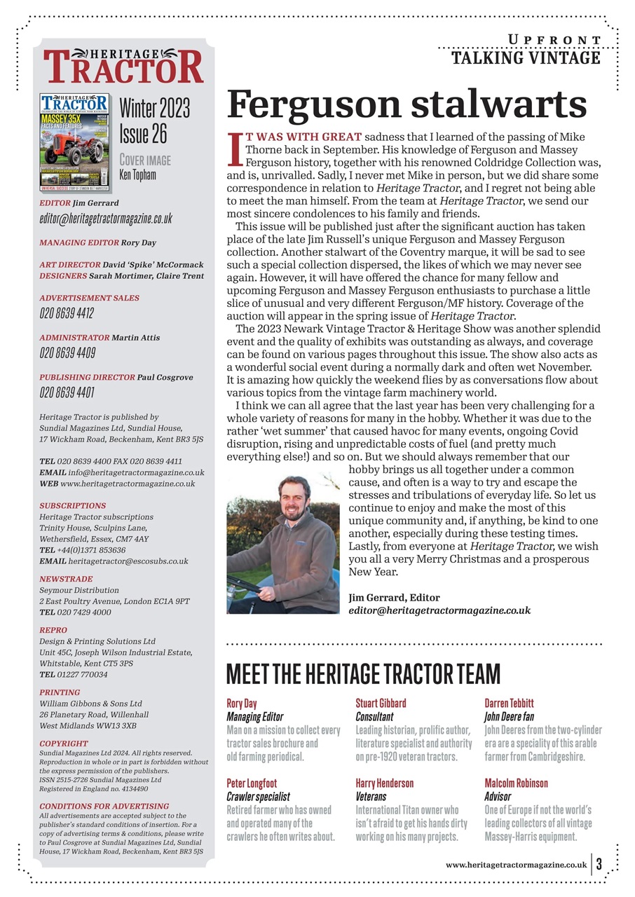 Classic Tractor Preview Pages