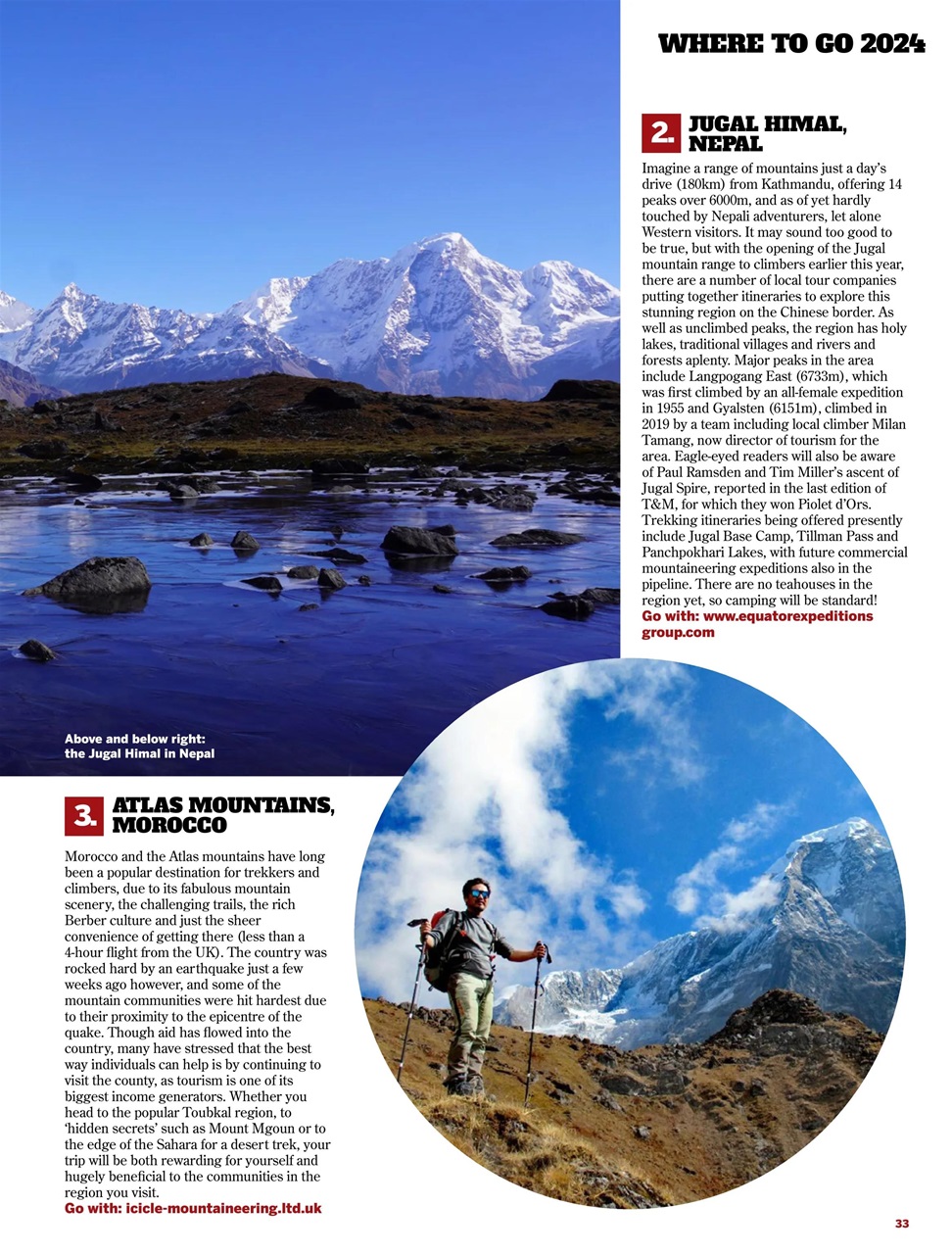 Trek & Mountain Magazine Preview Pages