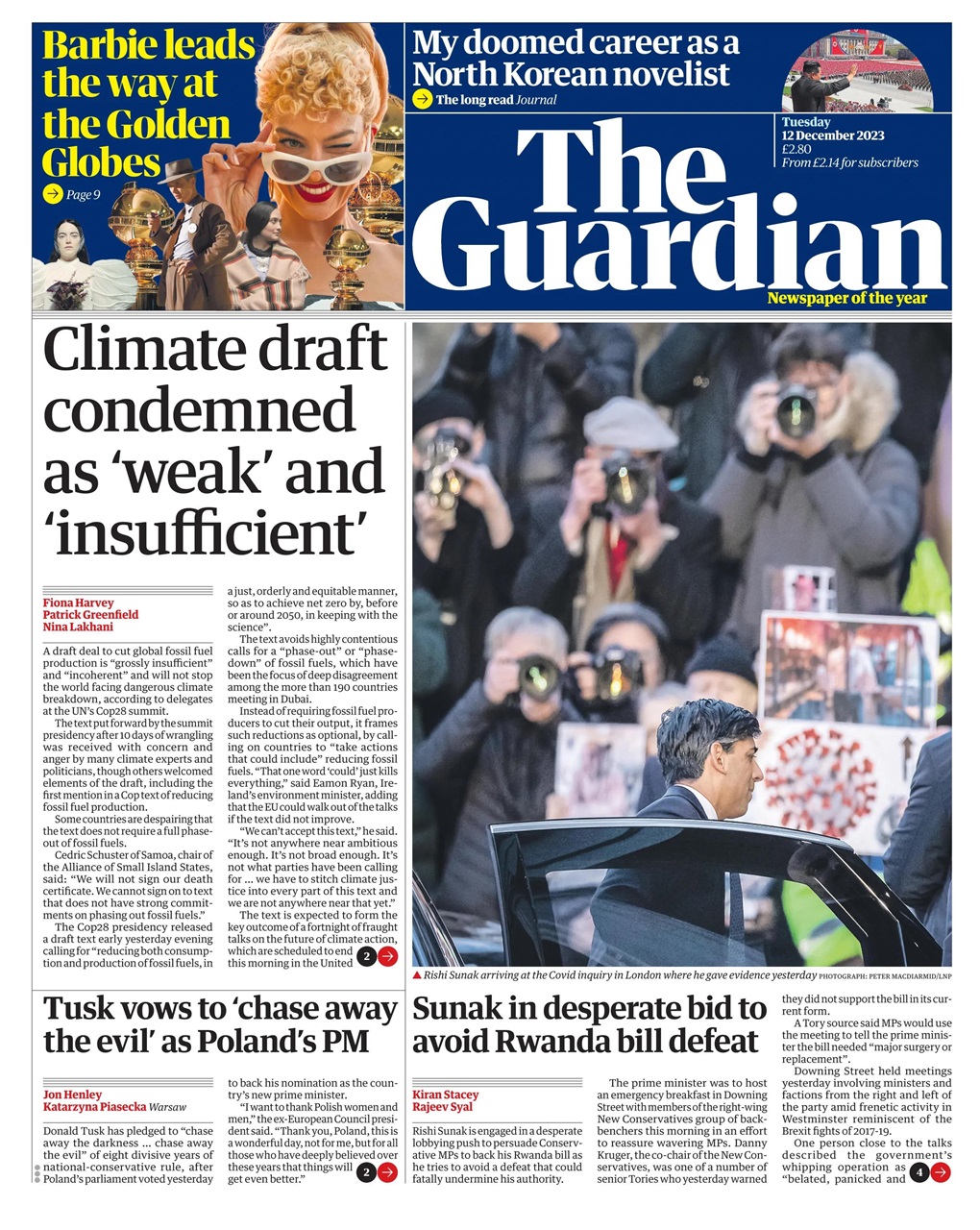 The Guardian Newspaper Preview Pages