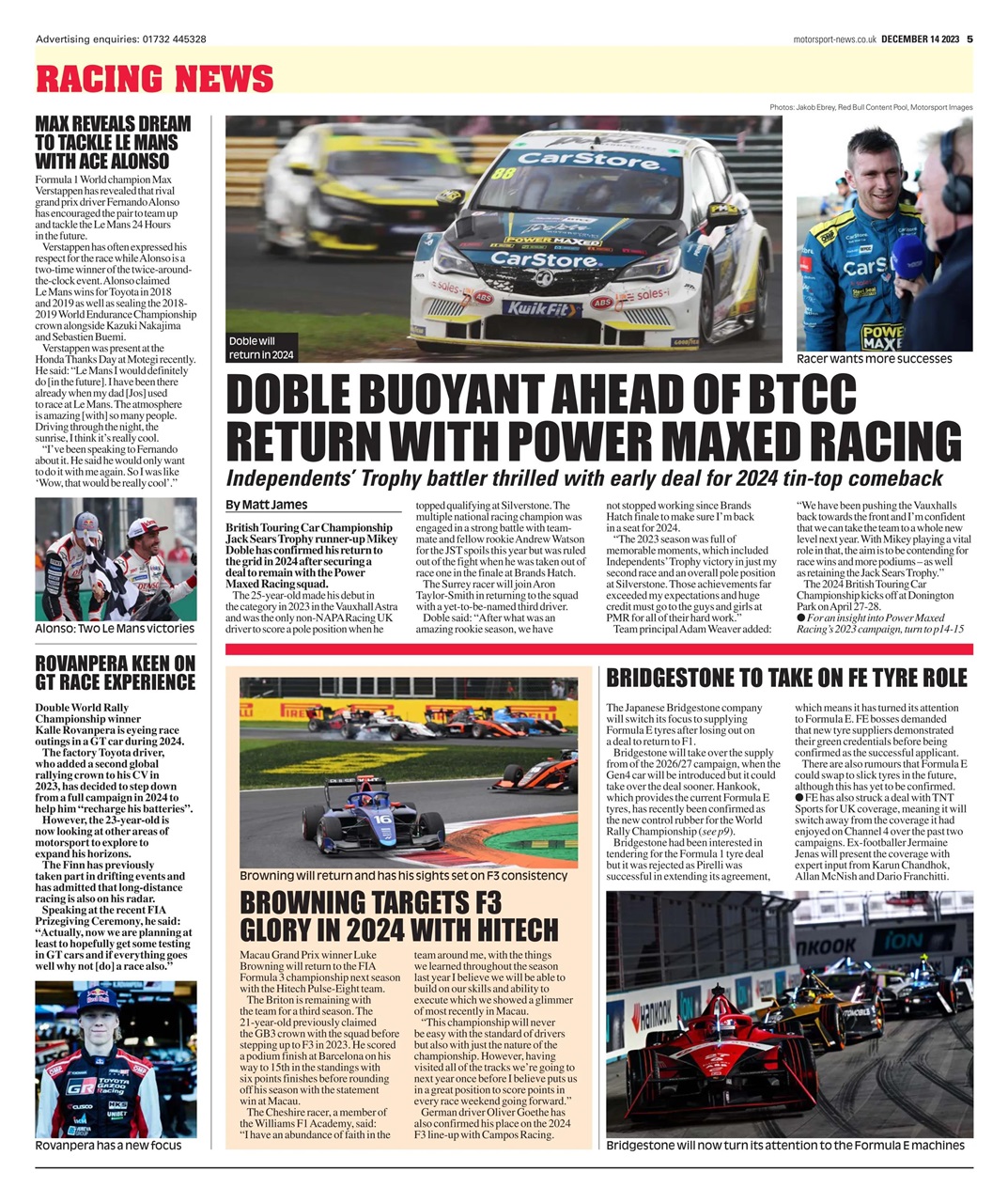 Motorsport News Preview Pages