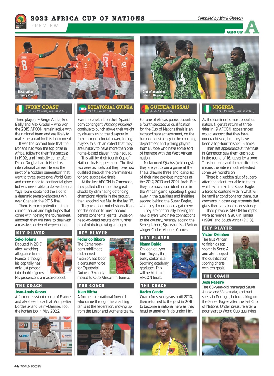 World Soccer Preview Pages