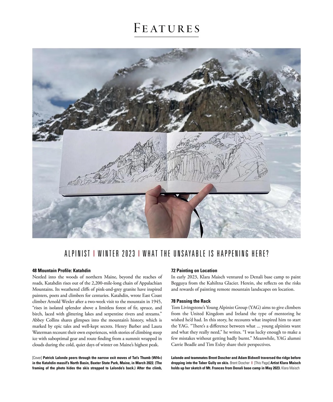 Alpine Magazine Design Alpinist Magazine - Alpinist 84 | Winter 2023 Back Issue