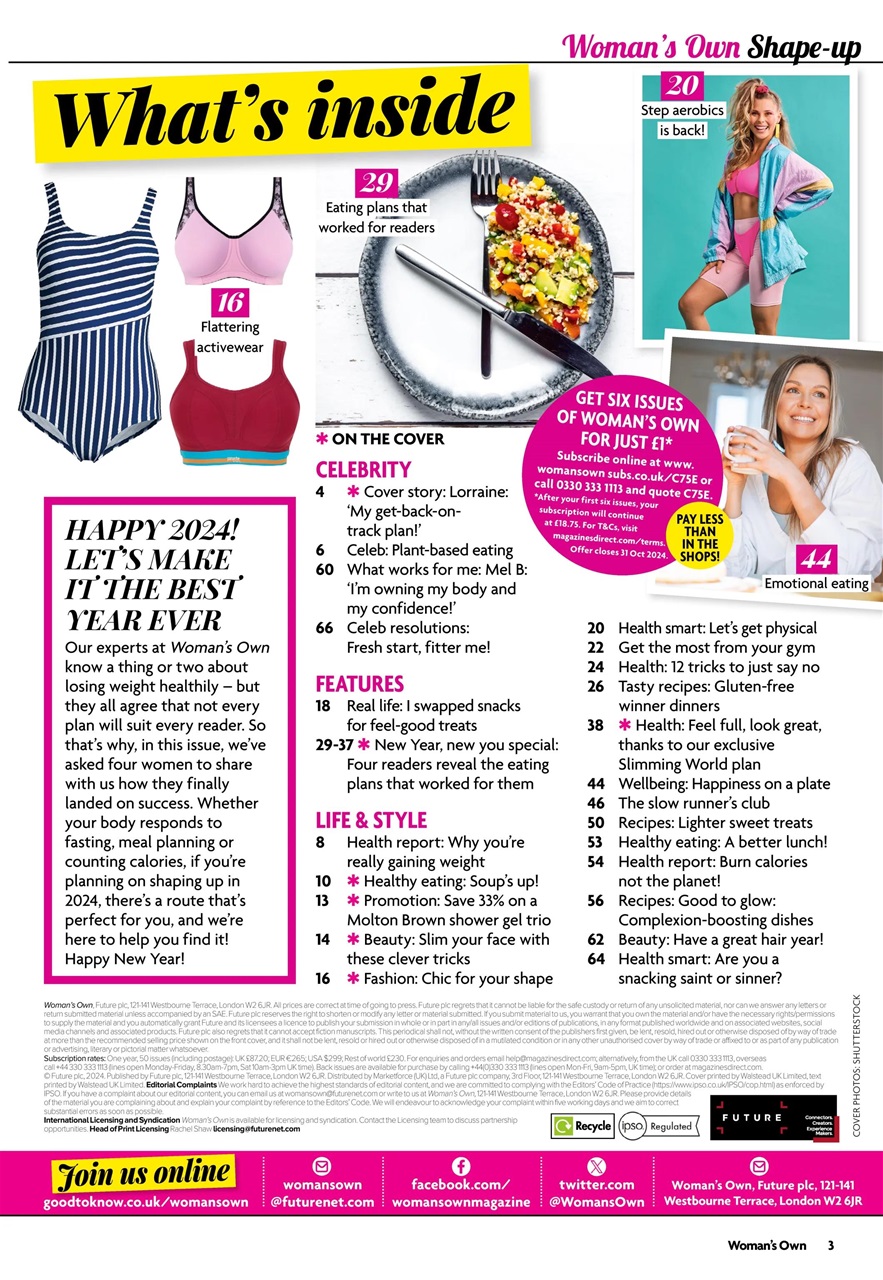 Woman's Own Lifestyle Special Preview Pages