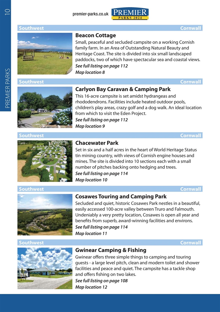 Campsite Finder Preview Pages