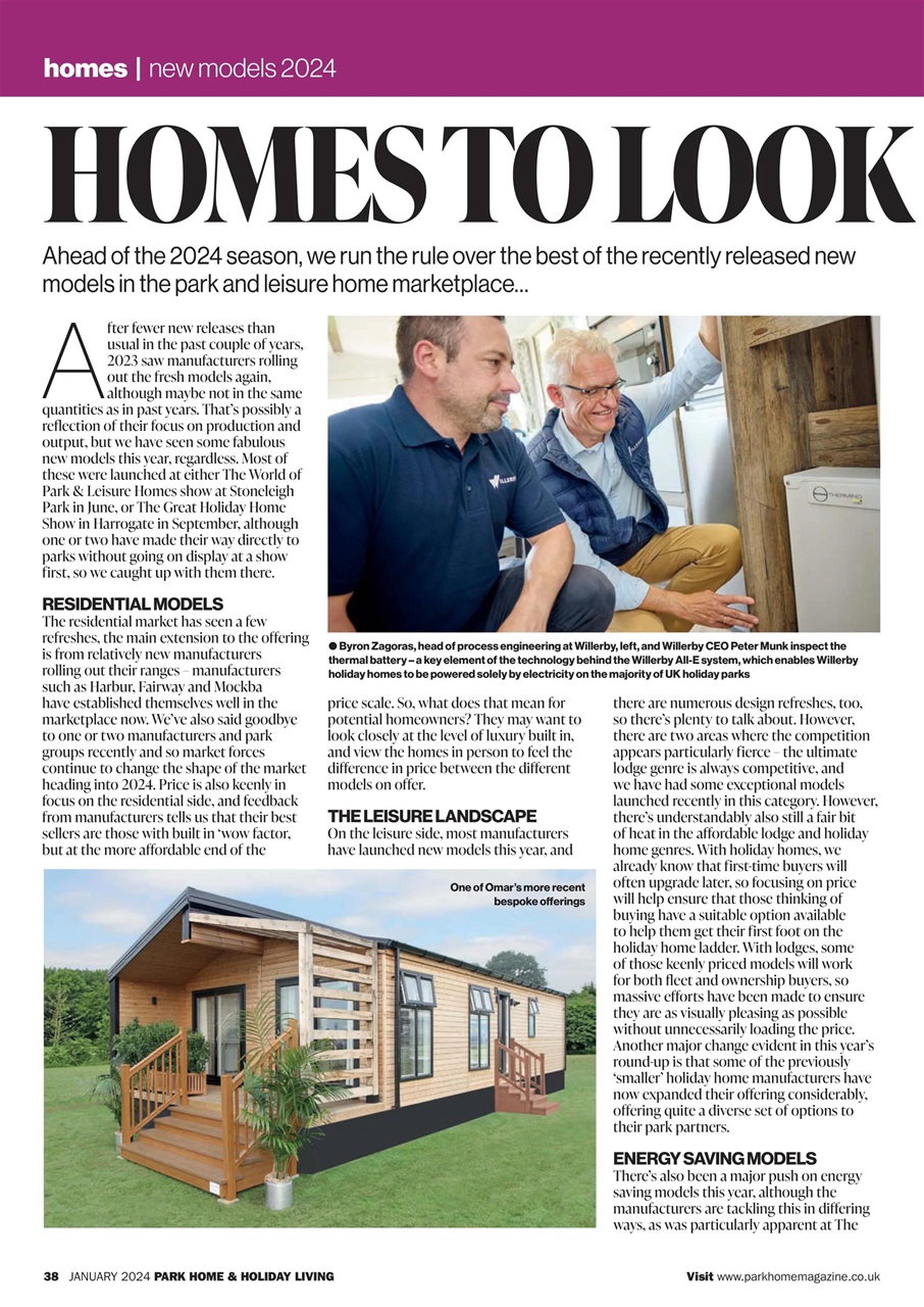 Park Home & Holiday Living Preview Pages