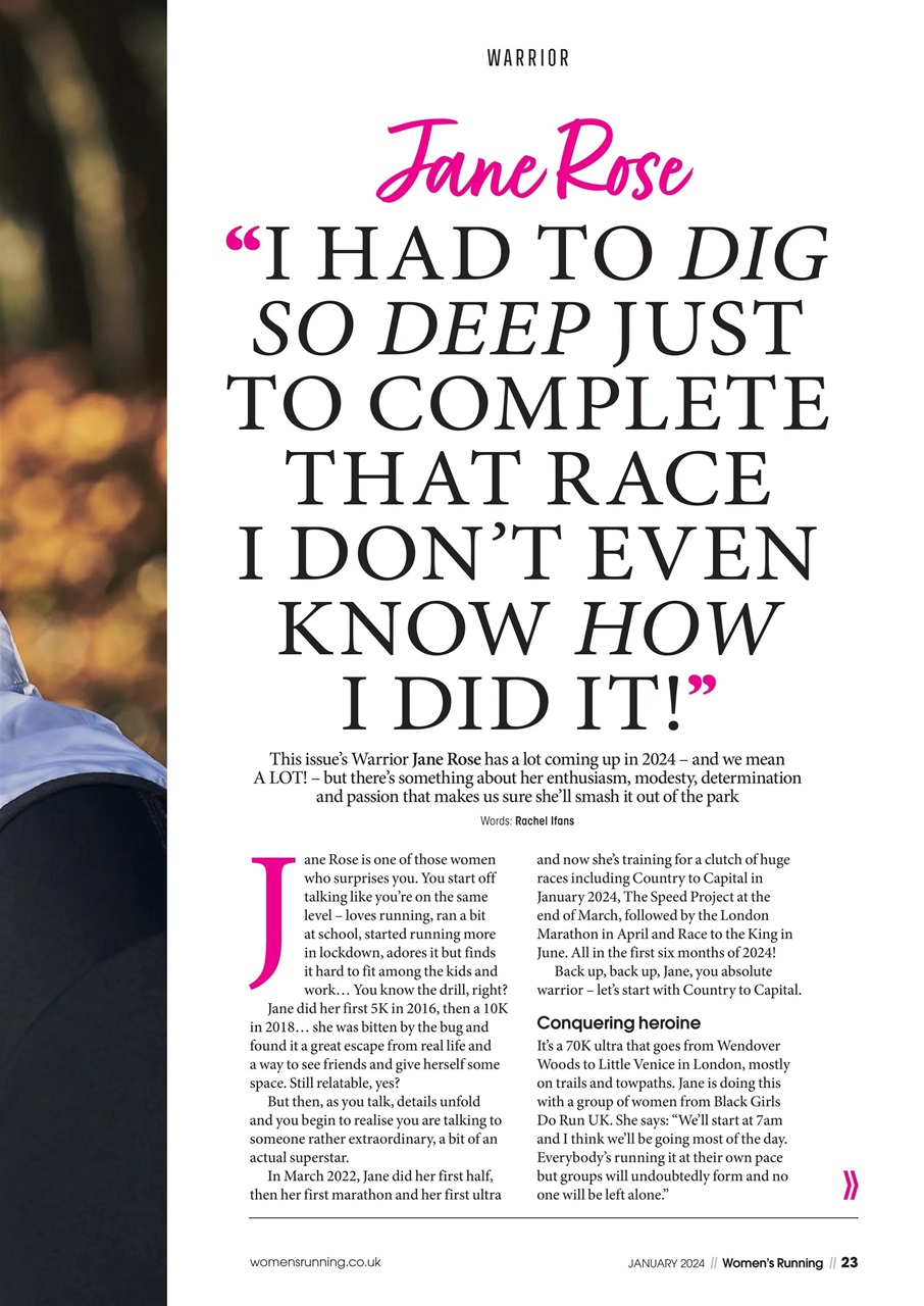 Women’s Running Preview Pages