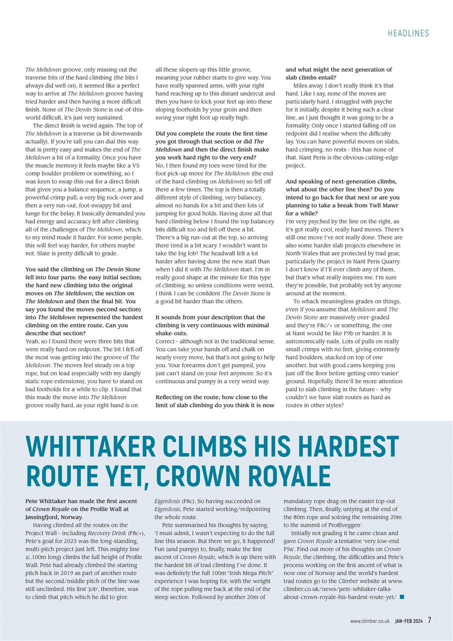 Climber Preview Pages