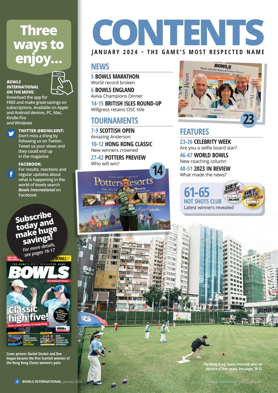 Bowls International Preview Pages
