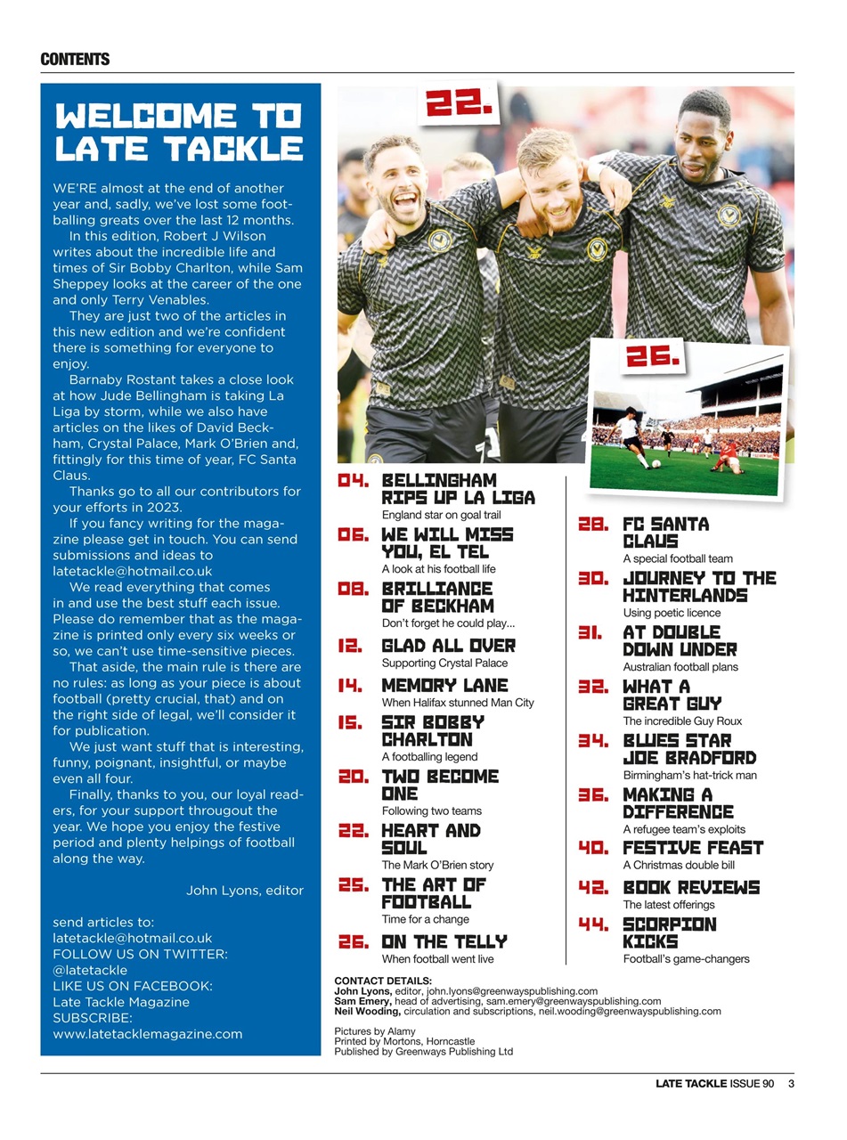 Late Tackle Football Magazine Preview Pages