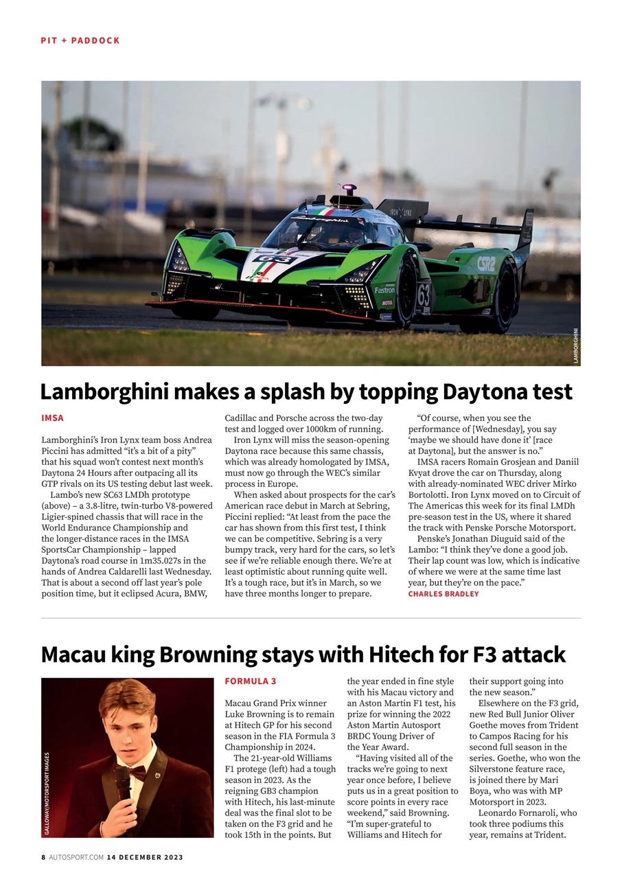 Autosport Preview Pages