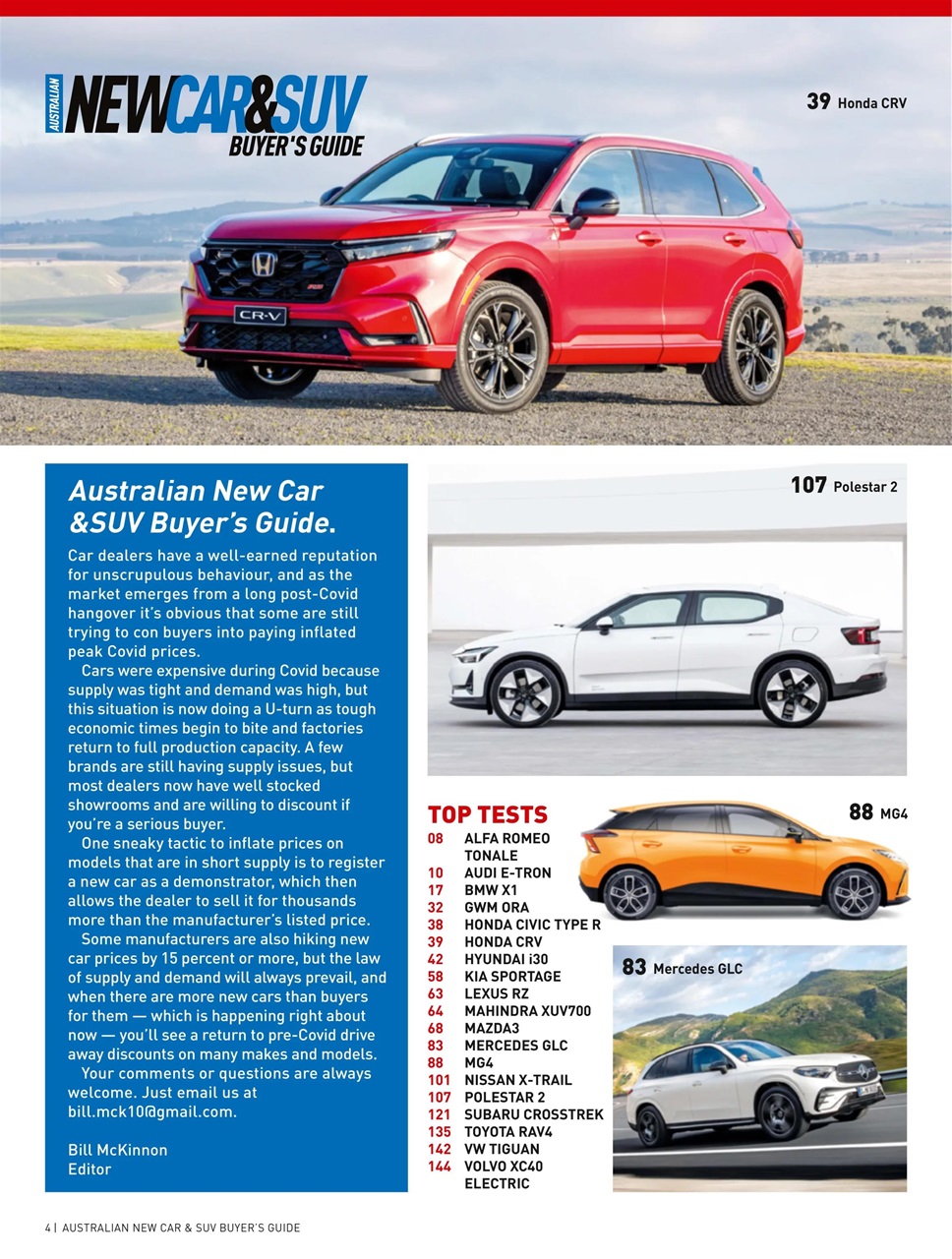 Australian New Car & SUV Buyers Guide Preview Pages
