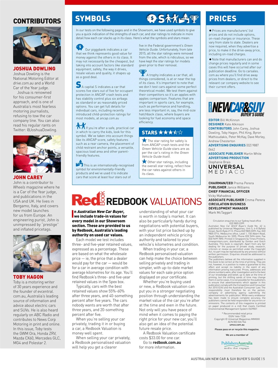 Australian New Car & SUV Buyers Guide Preview Pages