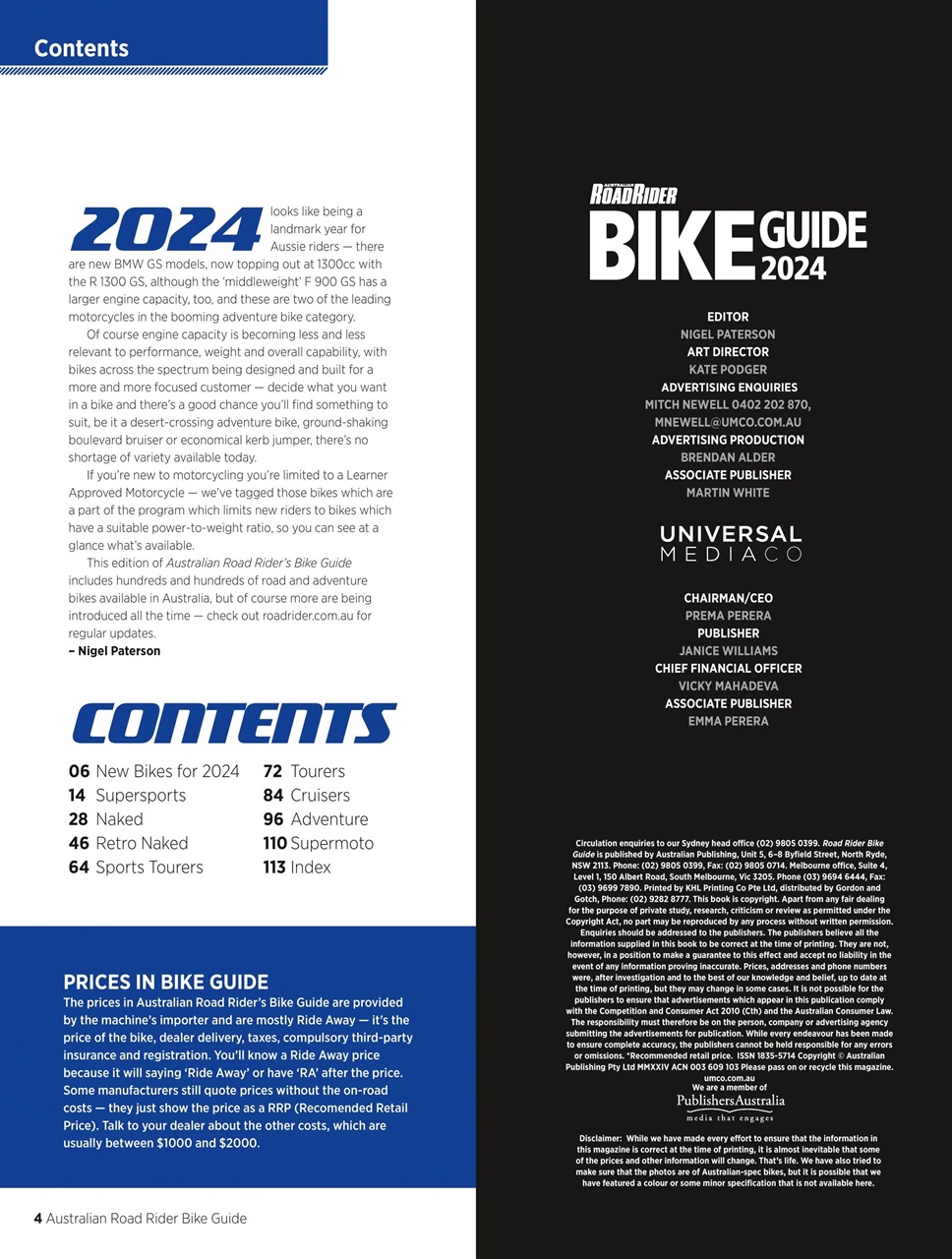 Road Rider Bike Guide Preview Pages