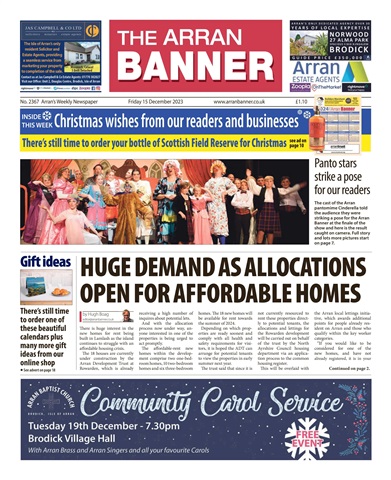 Arran Banner issue 15/12/2023