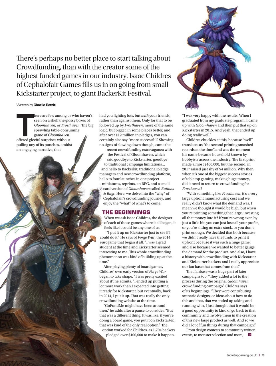 Tabletop Gaming Preview Pages