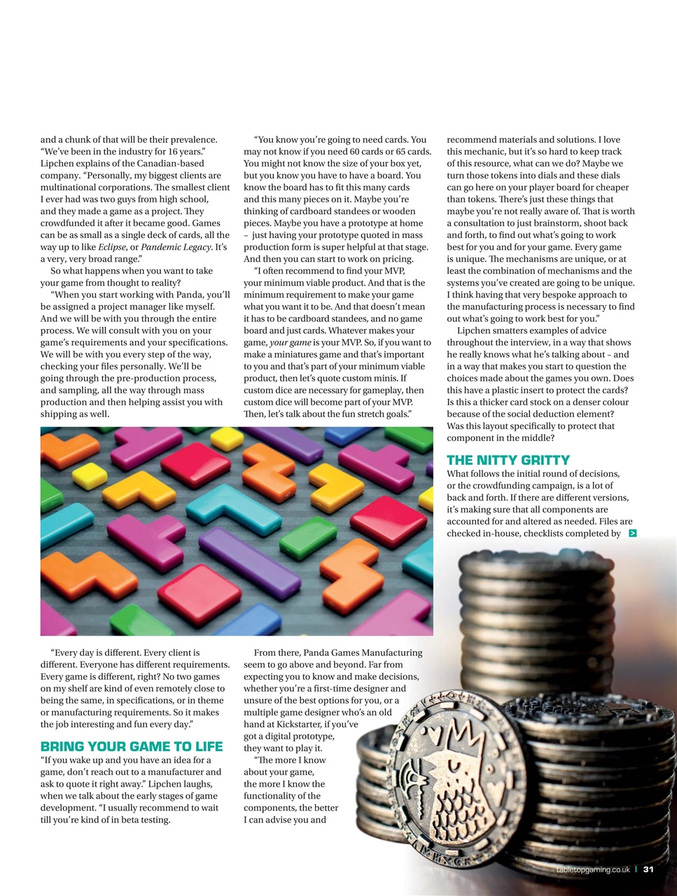 Tabletop Gaming Preview Pages