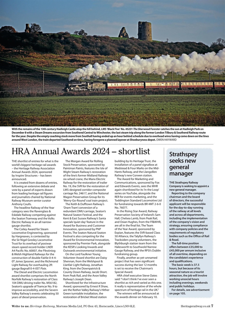 Heritage Railway Preview Pages