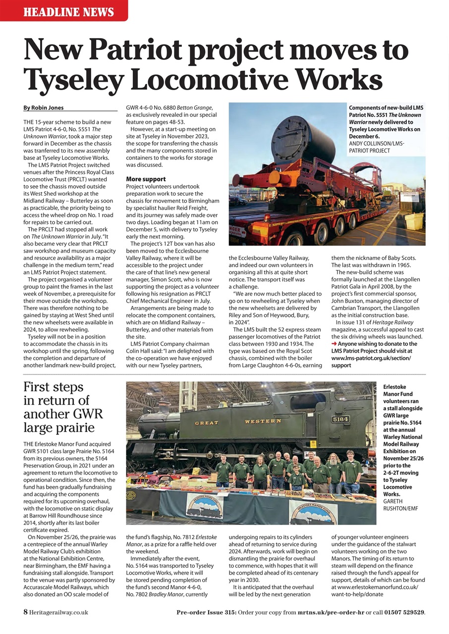 Heritage Railway Preview Pages