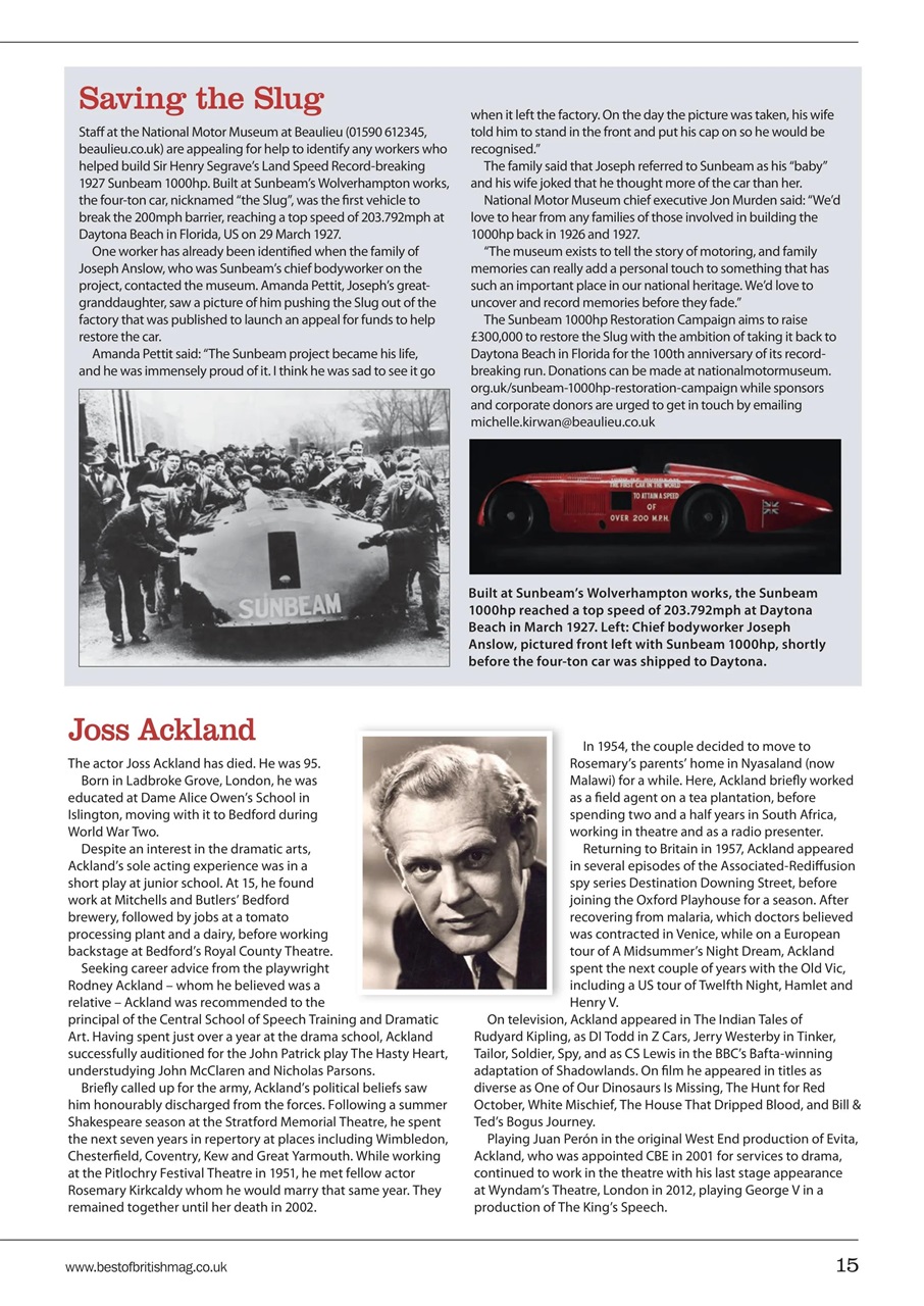 Best of British Preview Pages