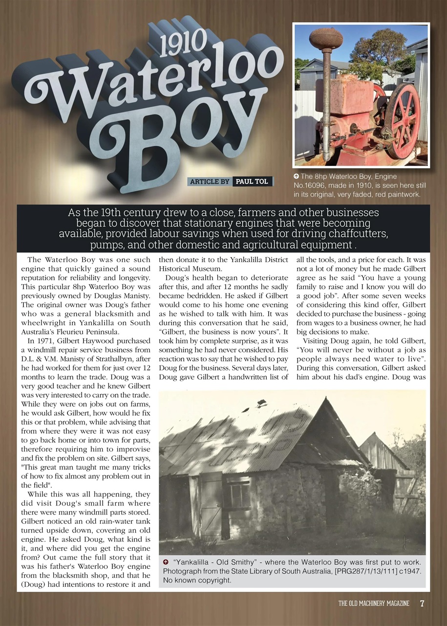 The Old Machinery Magazine Preview Pages