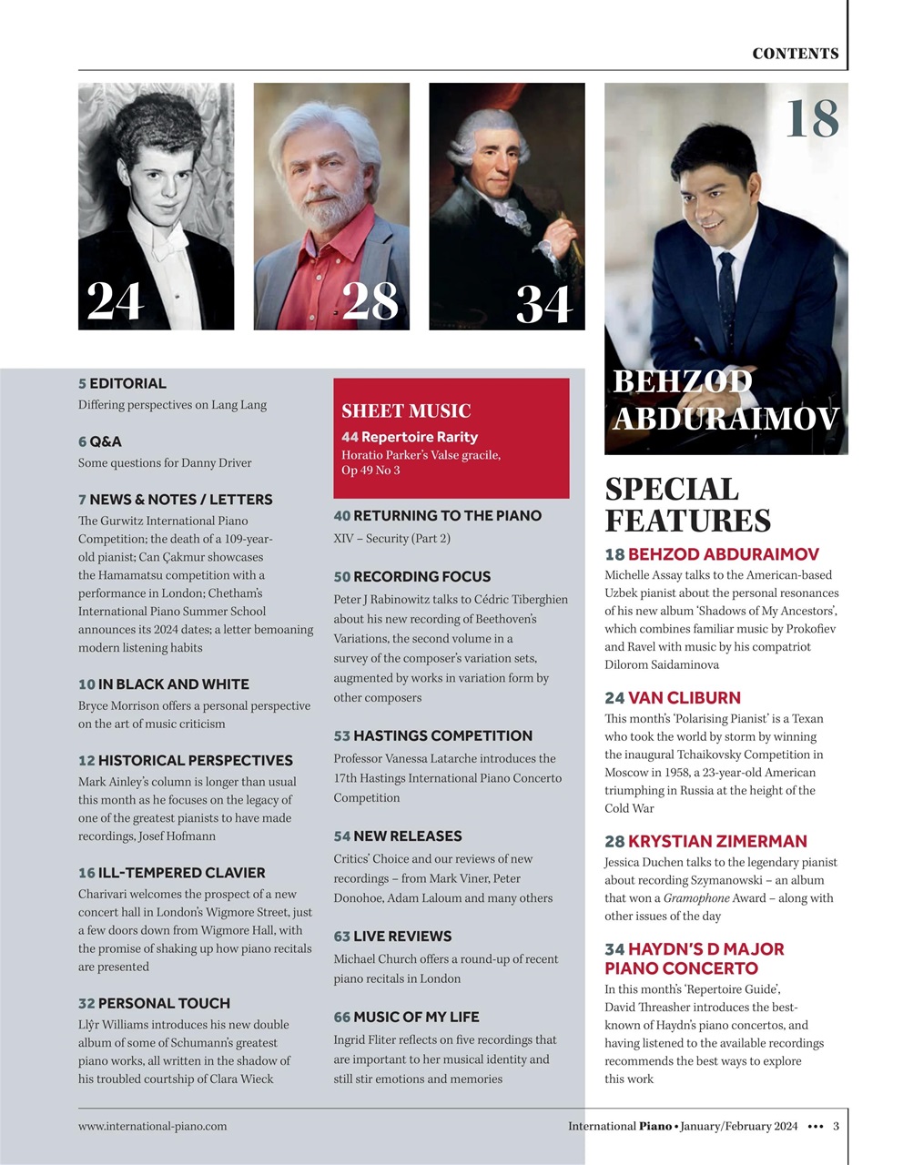 International Piano Preview Pages